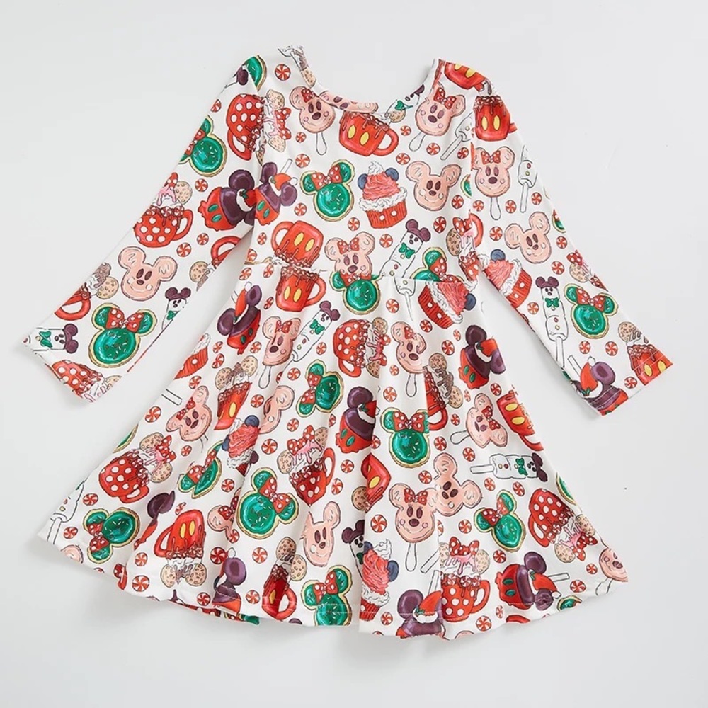 Mouse Christmas Toddler Swing Dress 3T, 4T
